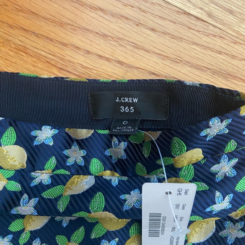 NWT J. CREW Lemon Jacquard Ruffle Hem Skirt - Picture 10 of 12